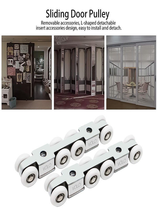 Volo 8 Wheels Door Track roller, Roller for C channel, Hanging Door Slide Wheel Track, Track Roller Sliding Door Roller Set Caster Sliding Door 8 Wheel Kit - Image 5